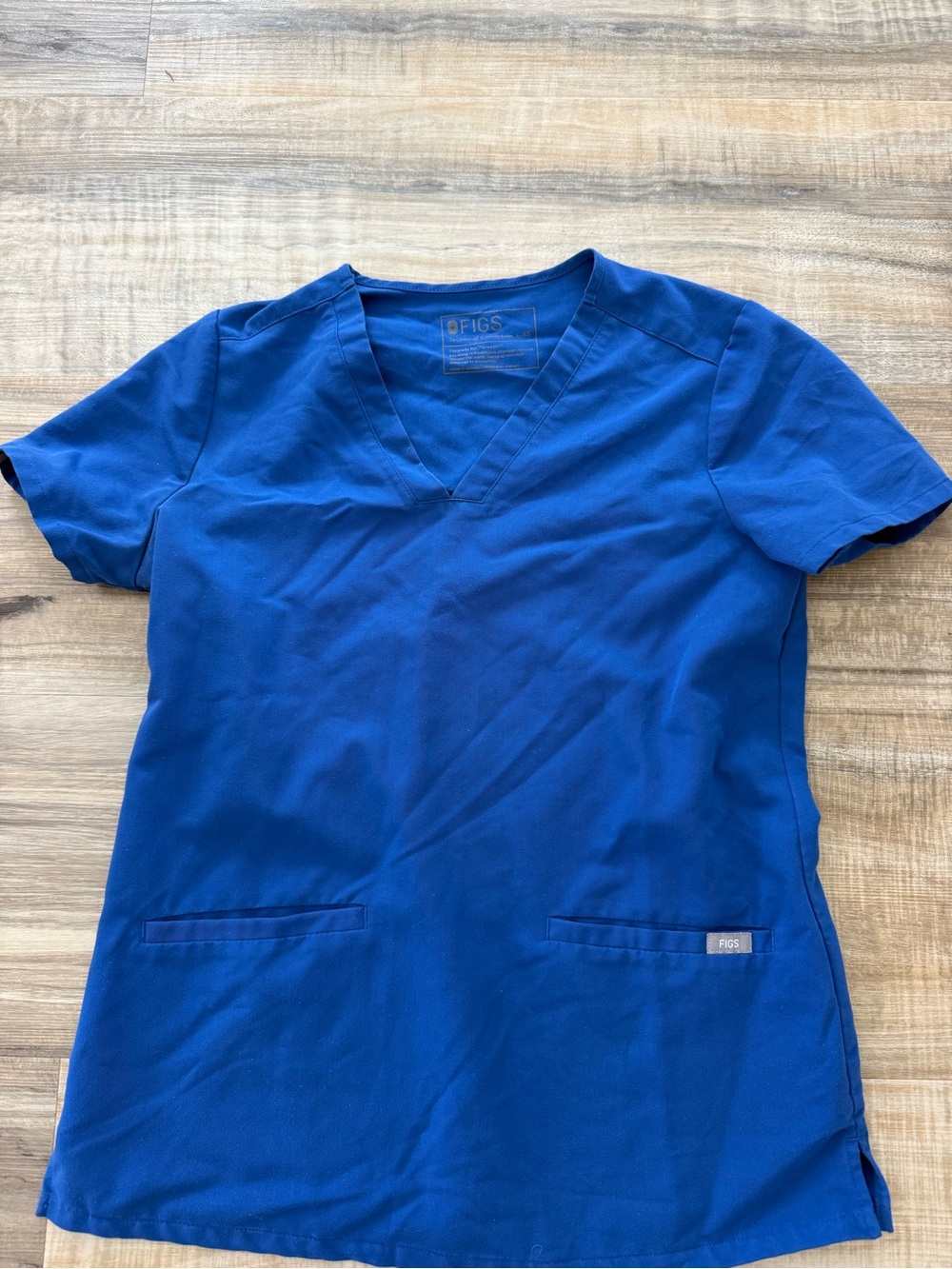 FIGS Women's Royal Blue V-Neck Scrub Top